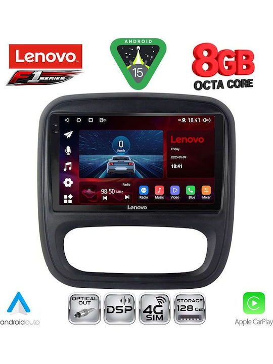 Lenovo Car Audio System for Opel Vivaro Renault Trafic Nissan NV300 2014-2019 (Bluetooth/USB/WiFi/GPS/Apple-Carplay/Android-Auto) with Touch Screen 9"