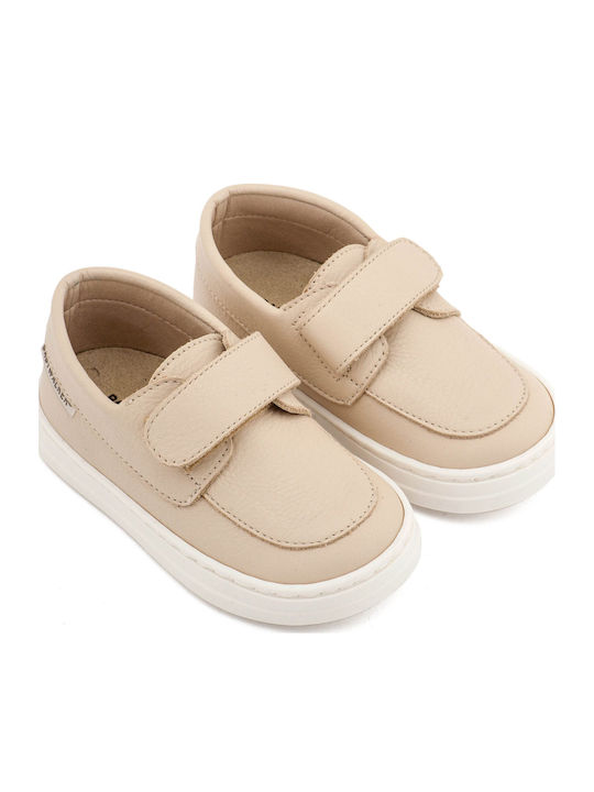 Babywalker Beige Baptism Leather Moccasins