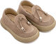 Babywalker Brown Baptism Leather Moccasins