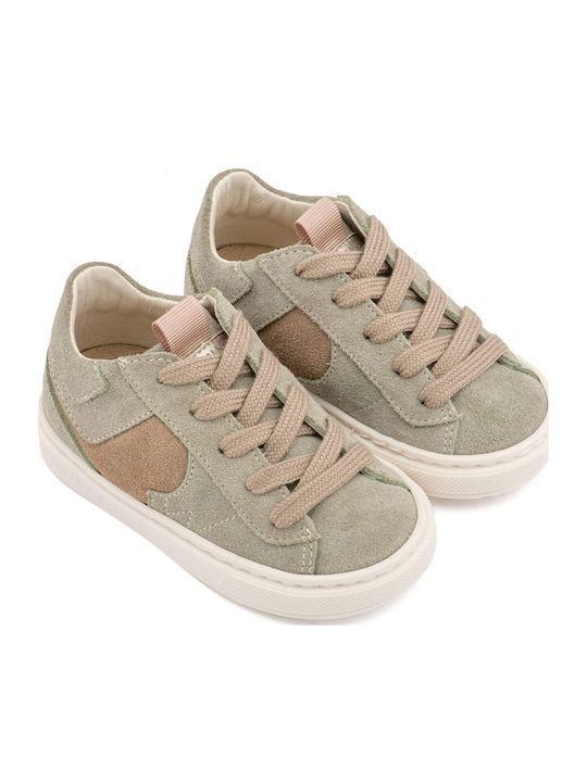 Babywalker Green Baptism Leather Sneakers