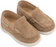 Babywalker Brown Baptism Leather Moccasins