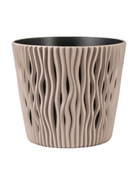 Prosperplast Flower Κασπώ Πλαστικό Καφέ 26.2x26.2εκ. 2τμχ