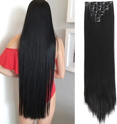 Animis Beauty Piese de păr în Negru Culoare 80cm 6buc