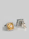 Earrings made of Silver Gold Plated with Stones