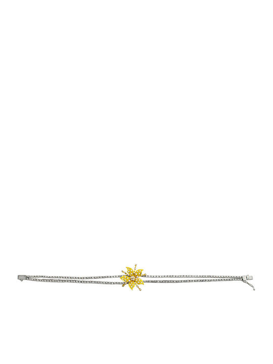 Savvas Design Women's Bracelet made of Gold 14K with Zircon