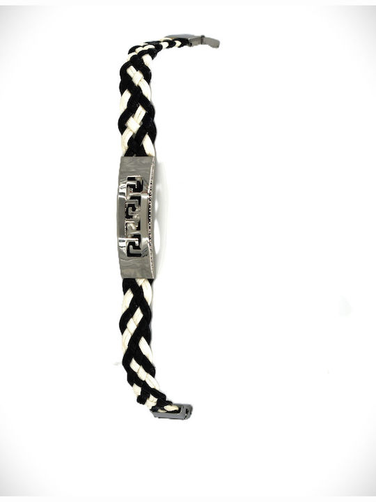 Elegant Men's Bracelet with Meander Design 22cm