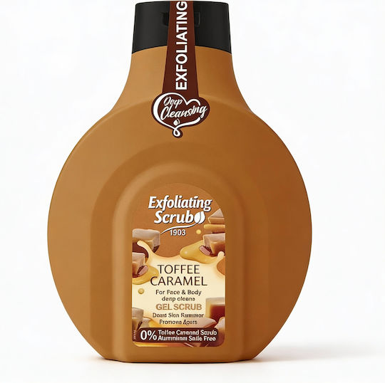 Toffee Caramel Scented Exfoliating Gel Scrub Wokali 500 Ml