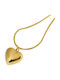Awear Necklace with design Heart from Gold Plated Steel