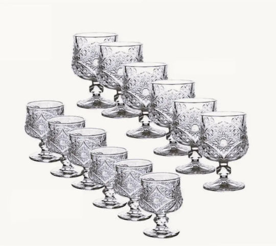 Set de pahare pentru Vin Alb din Sticlă 150ml 12buc