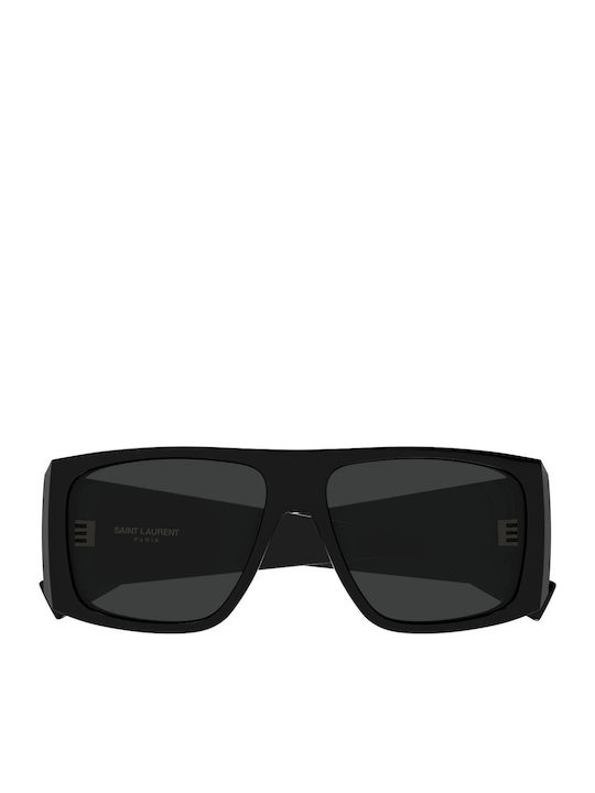 Ysl Unisex Sunglasses with Black Plastic Frame and Black Lens SL 832 001