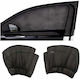 Set 4 Parasolare Auto Umbrele Laterale Siks Plasă Anti-insecte Protecție Împotriva Radiațiilor Solare Insecte Universal Mărime Material Textil Negru
