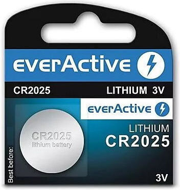 EverActive Μπαταρία Λιθίου Ρολογιών CR2025 3V 1τμχ