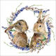 Decoupage Serviette 1 Stück Rabbit's Wreath