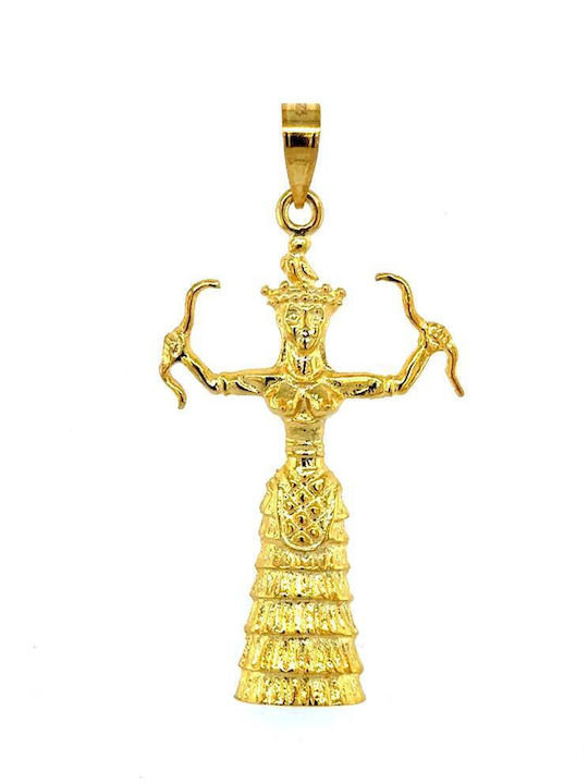 Drandakis Charm Φίδι από Επιχρυσωμένο Ασήμι