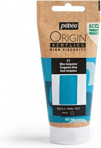 Acrylic Colours Pebeo Origin 60ml Turquoise Blue