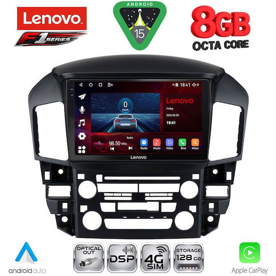 Lenovo Car Audio System for Lexus RX300 1998-2003 (Bluetooth/USB/WiFi/GPS/Apple-Carplay/Android-Auto) with Touch Screen 9"