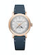 35mm Automatic Women's Watch with Blue Leather Strap