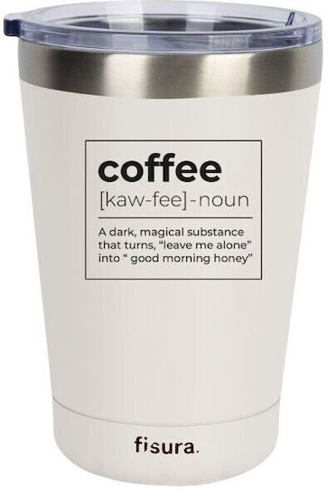 Yoko Ποτήρι Θερμός Ανοξείδωτο 310ml White