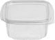 Pet Container 250ml Transparent Square Embedded Lid 100pcs