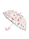 Smati Kids Curved Handle Umbrella with Diameter 74cm Transparent