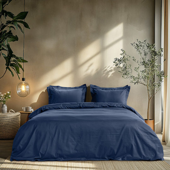 Beauty Home Подредба Чаршафи Единични 170x270см Тъмносини 4 Бройки 1700СЕМО-Navy Blue