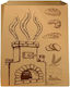 Papier Kraft Lebensmittelverpackungstaschen 1kg 44x20cm
