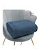 Cosy All Seasons Velvet Double Blanket 215x230cm Blue Navy