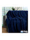 Cosy All Seasons Κουβέρτα Βελουτέ Υπέρδιπλη 220x240εκ. Μπλε Σκούρο 04.00749