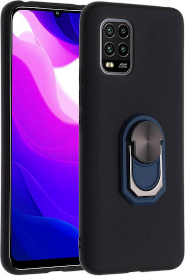 Forcell Xiaomi Mi 10 Lite Schutz Ring Silikon Handyhülle Schwarz Blau