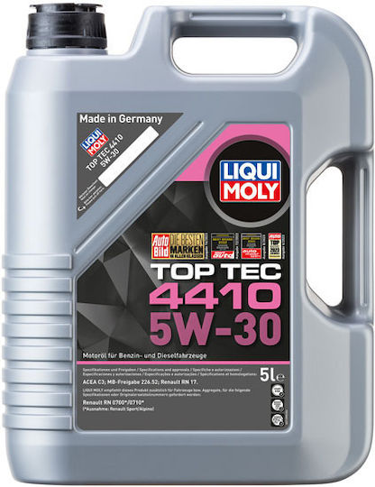 Liqui Moly Top Tec 4410 Синтетично Масло за мотоциклети за четиритактови двигатели 5W-30 5лт
