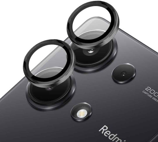 Προστασία Κάμερας Tempered Glass Για Xiaomi Redmi Note 13 Pro 5g Μεταλλικό Μαύρο