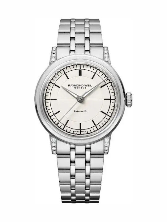 Raymond Weil Γυναικείο Ρολόι 35mm Μπαταρίας με Ασημί Μεταλλικό Μπρασελέ