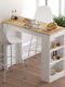 Riff Table Bar Wooden White-sonoma 120x50x100cm
