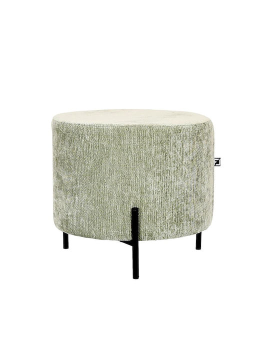 Stool For Living Room Upholstered with Fabric Lux Green 46x46x43cm