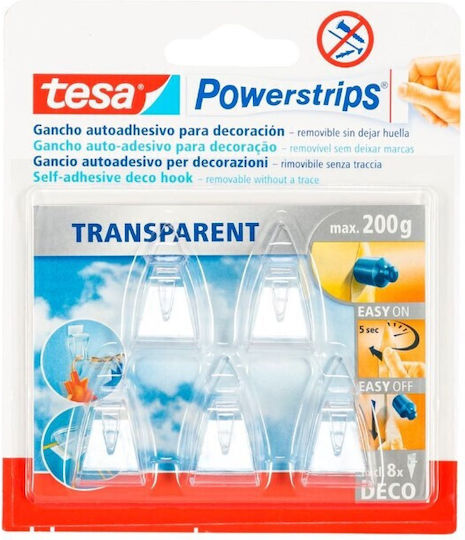 Tesa Υγρή Κόλλα Powerstrips Deco 200gr 5τμχ Διάφανη
