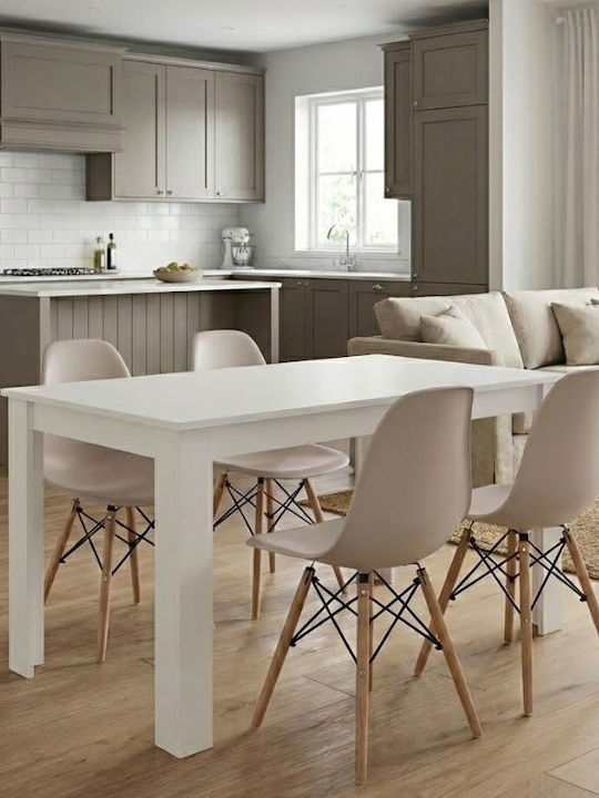 Τραπεζαρία Darlen Nova με 4 Καρέκλες 72x125εκ.