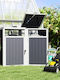 Metallic Garden Shed Galvanized M1.46xW0.81xH1.22m