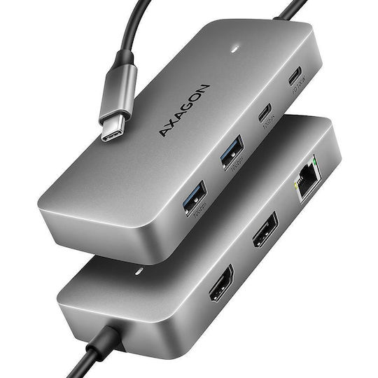 Axagon USB-C Docking Station mit HDMI 4K PD Ethernet Gray (HMC-CUB83X2)