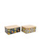Atmosphera Citrus Zest General Use Box with Lid Glass Yellow 10x25.5cm 1 Pieces