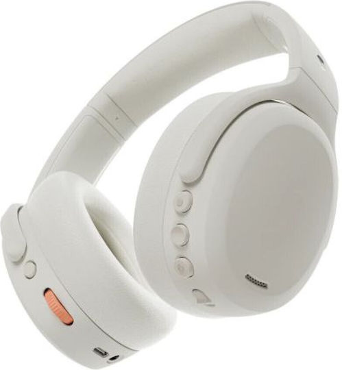 Skullcandy Crusher ANC 2 Wireless / Wired Over Ear Headphones with 60 hours of Operation and Quick Charge White/Orange