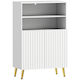 HomCom Badezimmerschrank B60xT31.8xH93cm Weiß
