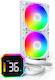 Montech HYPERFLOW DIGITAL 240 Υδρόψυξη AIO CPU με 2 Ανεμιστήρες 120mm και RGB Φωτισμό Λευκή