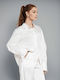 Women's Denim Long Sleeve Shirt Ecru