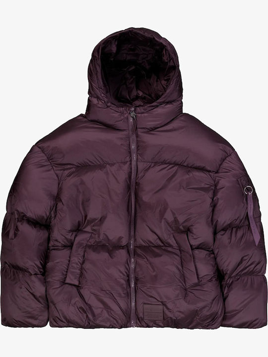 Alpha Industries Winter Jacket Puffer Purple