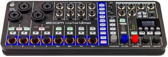 Zoom LiveTrak L-6 10023494 Цифров Комбайнер 12 канала / 4 XLR входове