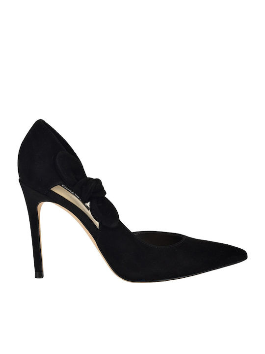 Suede Black High Heels Fhalon