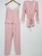 Sorrisino Summer Women's Pajama Set Cotton Pink