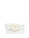 Leather Women's Belt White