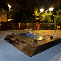 Schreibtisch Bioethanol-Kamin Natürliches Holz Walnuss Dekorativ Walnuss 38×25 Cm Schreibtisch Bioethanol-Kamin Natürliches Holz Walnuss Dekorativ Walnuss 38×25 Cm