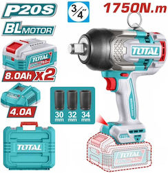 Total TIWLI20175E Μπουλονόκλειδο 20V 2x8Ah 3/4"